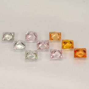 Achetez naturel ct multicolore saphir gems, carré, en provenance tanzanie (songea) chez gemselect. en stock, livraison internationale!