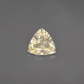 Saphir jaune naturelle trillion, 0,78 ct, VVS
