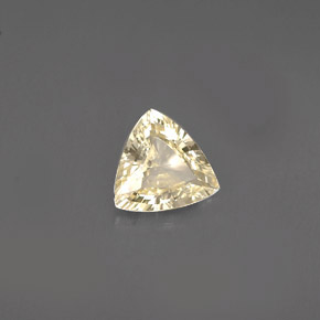 Saphir jaune naturelle trillion, 0,78 ct, VVS