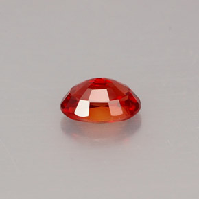 Saphir orange naturelle coupe ovale, 0,62 ct, VS