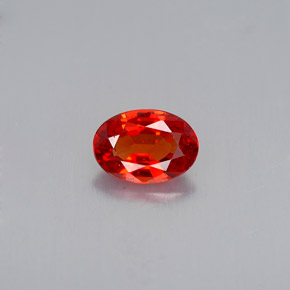 Saphir orange naturelle coupe ovale, 0,53 ct, VVS-VS