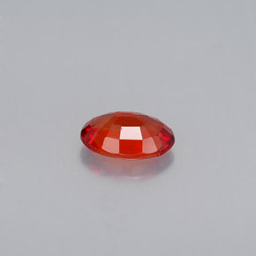 Saphir orange naturelle coupe ovale, 0,53 ct, VVS-VS