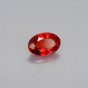 Saphir orange naturelle coupe ovale, 0,61 ct, VVS