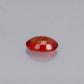 Saphir orange naturelle coupe ovale, 0,61 ct, VVS
