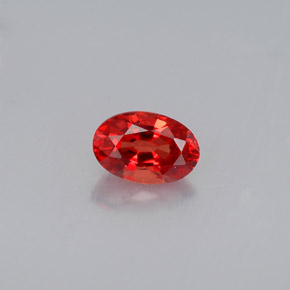 Saphir orange naturelle coupe ovale, 0,55 ct, VVS-VS