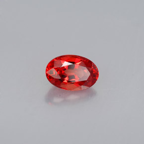 Saphir orange naturelle coupe ovale, 0,55 ct, VVS-VS