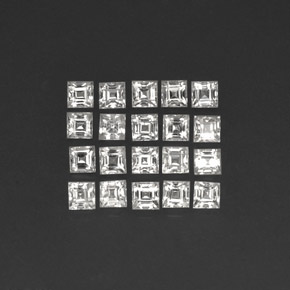 Achetez naturel ct blanc saphir gems, carré, en provenance madagascar chez gemselect. en stock, livraison internationale!