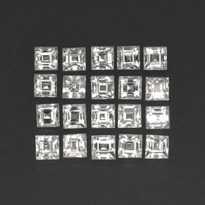Achetez naturel ct blanc saphir gems, carré, en provenance madagascar chez gemselect. en stock, livraison internationale!