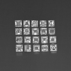 Achetez naturel ct blanc saphir gems, carré, en provenance madagascar chez gemselect. en stock, livraison internationale!