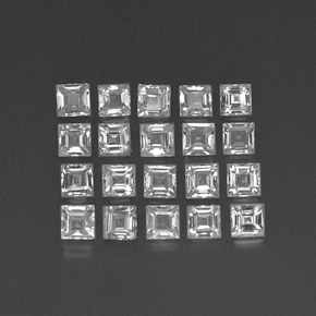 Achetez naturel ct blanc saphir gems, carré, en provenance madagascar chez gemselect. en stock, livraison internationale!