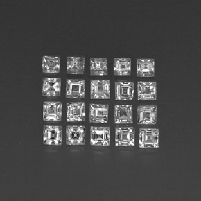Achetez naturel ct blanc saphir gems, carré, en provenance madagascar chez gemselect. en stock, livraison internationale!