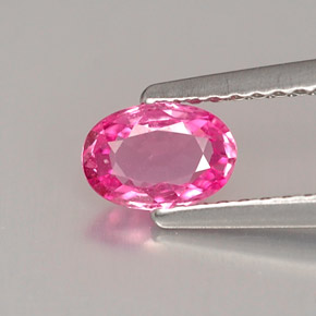 Saphir rose naturelle coupe ovale, 0,56 ct, VVS-VS