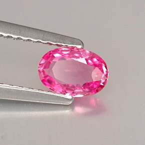 Saphir rose naturelle coupe ovale, 0,56 ct, VVS-VS