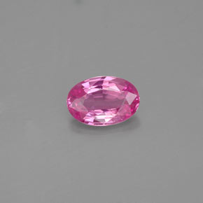 Saphir rose naturelle coupe ovale, 0,53 ct, VVS