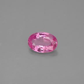 Saphir rose naturelle coupe ovale, 0,53 ct, VVS