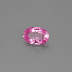 Saphir rose naturelle coupe ovale, 0,48 ct, VS