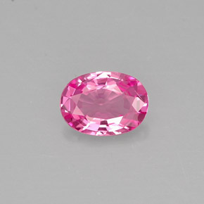 Saphir rose naturelle coupe ovale, 0,49 ct, VVS
