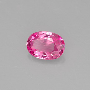 Saphir rose naturelle coupe ovale, 0,49 ct, VVS