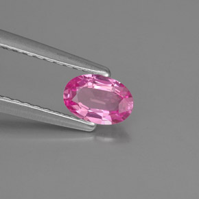 Saphir rose naturelle coupe ovale, 0,46 ct, VVS
