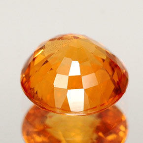 Saphir orange naturelle coupe roude, 0,98 ct, VS