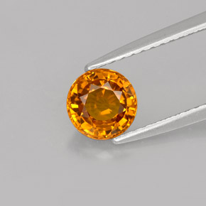 Saphir orange naturelle coupe roude, 1,11 ct, VS