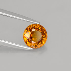 Saphir orange naturelle coupe roude, 1,11 ct, VS