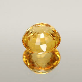 Saphir jaune naturelle coupe roude, 1,06 ct, IF