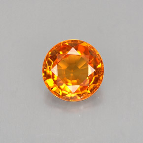Saphir orange naturelle coupe roude, 1,13 ct, VVS-VS