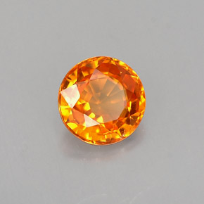 Saphir orange naturelle coupe roude, 1,13 ct, VVS-VS