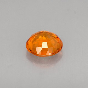 Saphir orange naturelle coupe roude, 1,13 ct, VVS-VS
