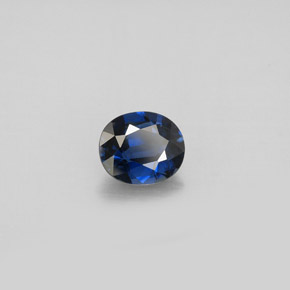 Saphir bleue naturelle coupe ovale, 0,89 ct, VVS
