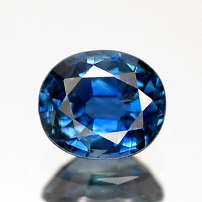 Saphir bleue naturelle coupe ovale, 0,65 ct, VVS