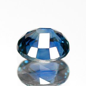 Saphir bleue naturelle coupe ovale, 0,65 ct, VVS
