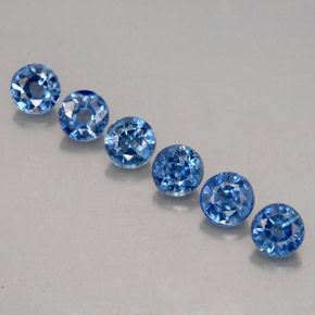 Achetez naturel ct bleue saphir gems, coupe roude, en provenance thaïlande chez gemselect. en stock, livraison internationale!