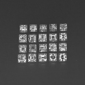 Achetez naturel ct blanc saphir gems, carré, en provenance madagascar chez gemselect. en stock, livraison internationale!