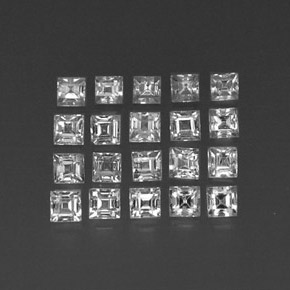 Achetez naturel ct blanc saphir gems, carré, en provenance madagascar chez gemselect. en stock, livraison internationale!