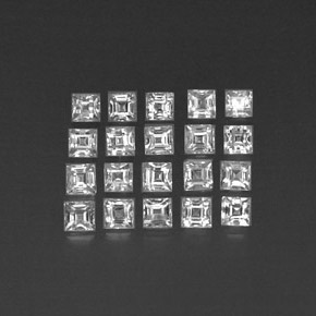 Achetez naturel ct blanc saphir gems, carré, en provenance madagascar chez gemselect. en stock, livraison internationale!