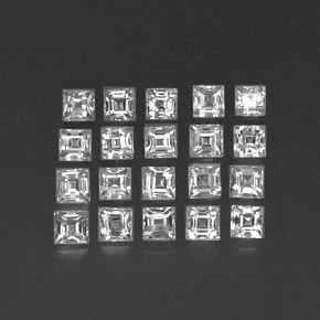 Achetez naturel ct blanc saphir gems, carré, en provenance madagascar chez gemselect. en stock, livraison internationale!