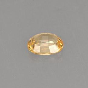 Saphir jaune naturelle coupe ovale, 0,44 ct, VVS