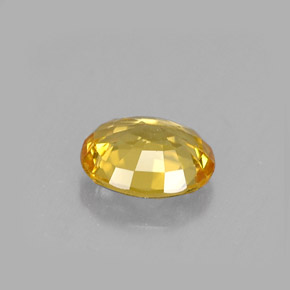 Saphir jaune naturelle coupe ovale, 0,46 ct, VVS-VS