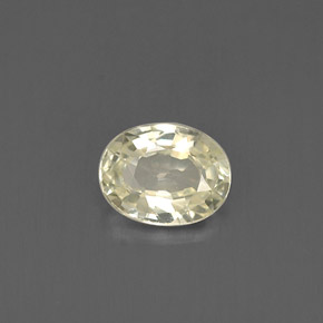 Saphir jaune naturelle coupe ovale, 0,44 ct, VVS