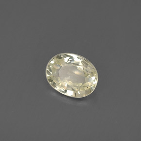 Saphir jaune naturelle coupe ovale, 0,44 ct, VVS