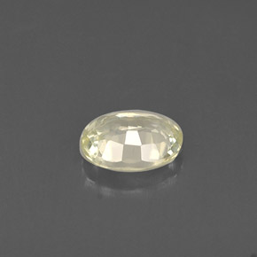 Saphir jaune naturelle coupe ovale, 0,44 ct, VVS
