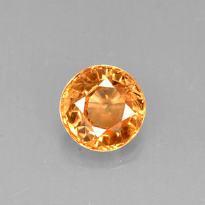 Saphir orange naturelle coupe roude, 1,12 ct, VS