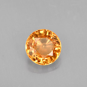 Saphir orange naturelle coupe roude, 1,12 ct, VS