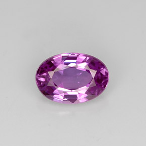 Saphir violet naturelle coupe ovale, 0,62 ct, VVS