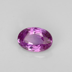 Saphir violet naturelle coupe ovale, 0,62 ct, VVS