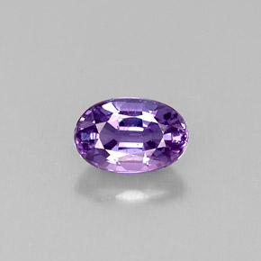 Saphir violet naturelle coupe ovale, 0,63 ct, VVS
