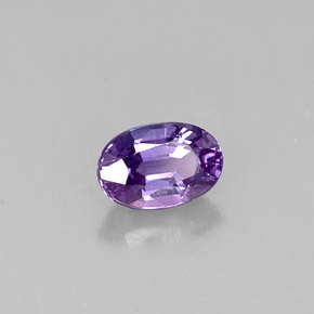 Saphir violet naturelle coupe ovale, 0,63 ct, VVS