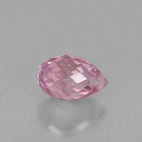 Saphir rose naturelle briolette, 0,90 ct, VVS-VS
